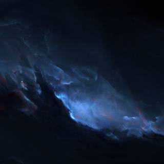 Winter night 3440x1440 wallpaper