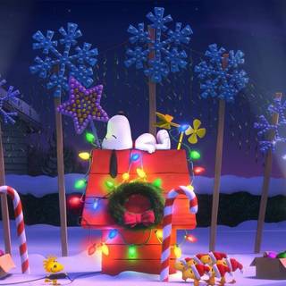 Christmas light cartoon wallpaper