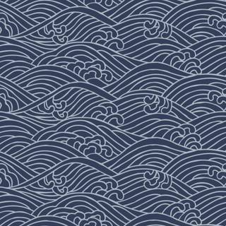 Dark blue pattern wallpaper