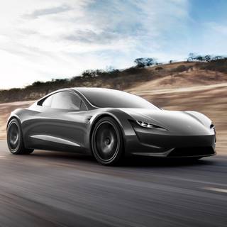 Black Tesla Roadster wallpaper