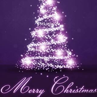 Purple Christmas aesthetic wallpaper
