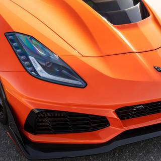 Orange Corvette wallpaper