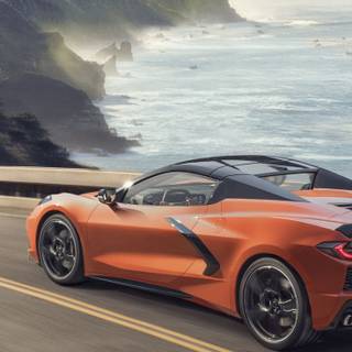 Orange Corvette wallpaper