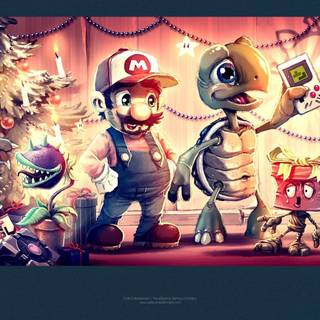 PS5 Christmas wallpaper