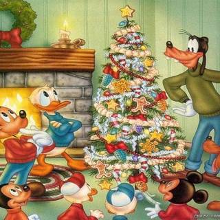 Vintage Disney Christmas wallpaper