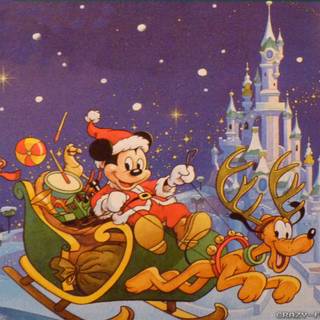 Vintage Disney Christmas wallpaper