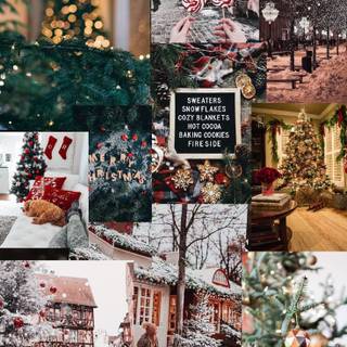 Cozy Christmas aesthetic wallpaper