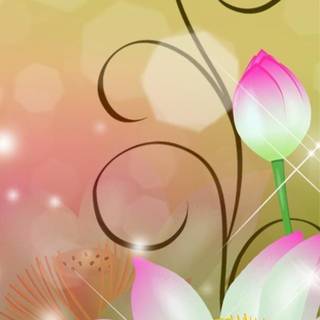 Colorful flowers art wallpaper