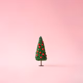 Christmas pastel pink wallpaper