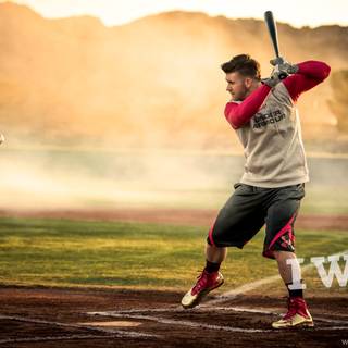 Yellow baseball wallpaper