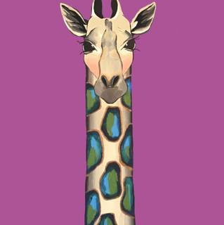 Cute purple giraffes wallpaper