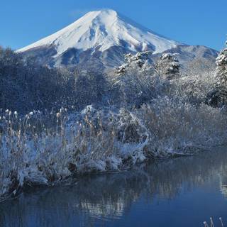 Mount Fuji winter wallpaper