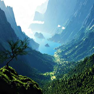 View of mountain wallpaper