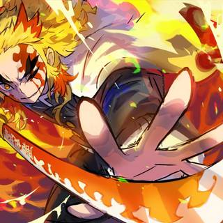 Rengoku and Tanjiro wallpaper