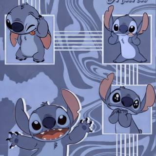 Stitch collage wallpaper