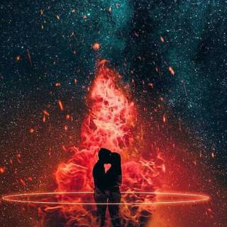 Space love wallpaper