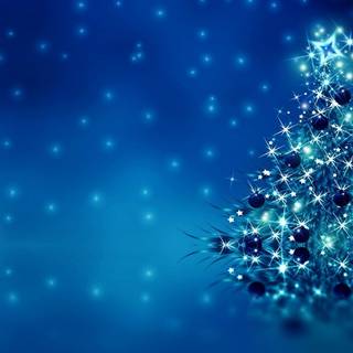 Christmas blue and silver wallpaper