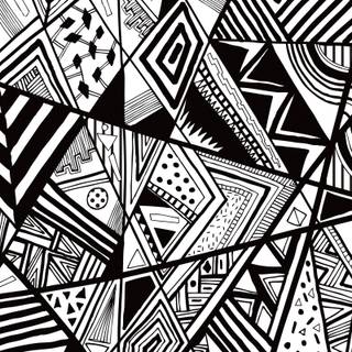 Black and white patterns wallpaper
