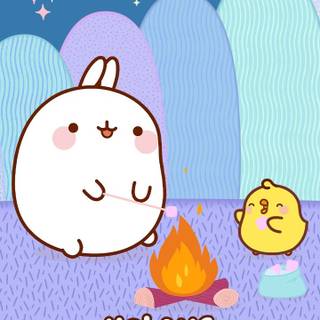 Molang and Piu Piu wallpaper
