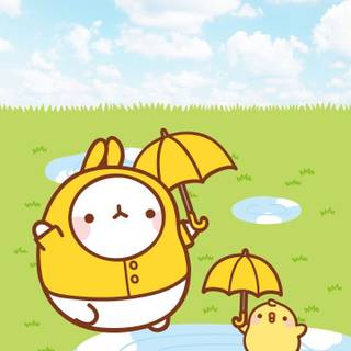 Molang and Piu Piu wallpaper