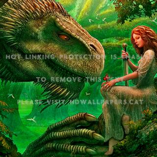 Forest dragon wallpaper