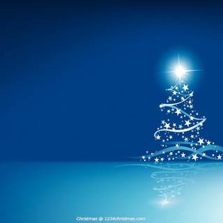 Christmas silver and blue wallpaper