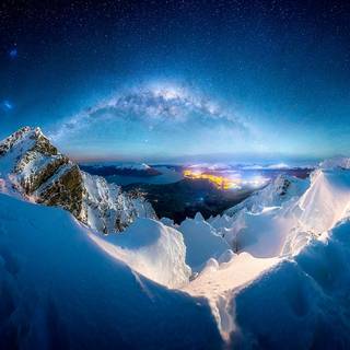 Winter mountain snow wallpaper