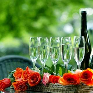 Glass bottle wallpaper