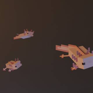 Minecraft axolotls wallpaper