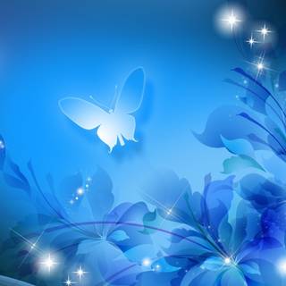 Light blue flower wallpaper