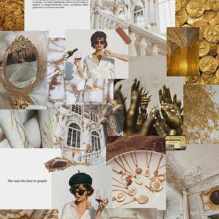 Gold collage wallpaper