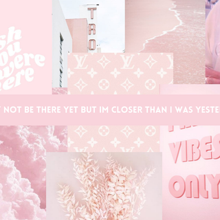 Valentines Day aesthetic collage computer wallpaper