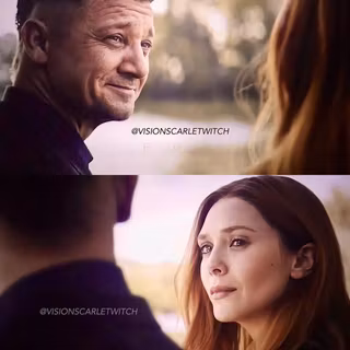 Clint Barton and Wanda Maximoff wallpaper