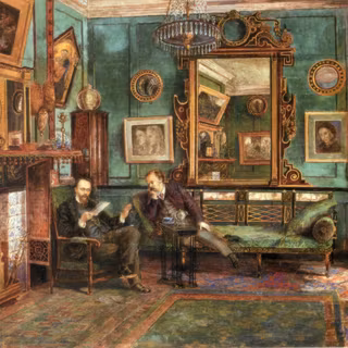 Victorian art wallpaper