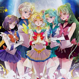 Sailor Neptune and Sailor Uranus wallpaper