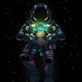 Astronaut jellyfish wallpaper
