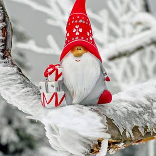 Pink and gray Christmas iPhone wallpaper