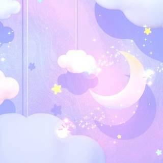 Pastel moon wallpaper