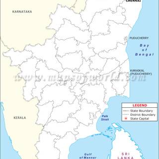 Tamilnadu map wallpaper