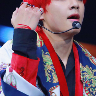 BTS V red hair wallpaper