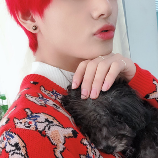 BTS V red hair wallpaper