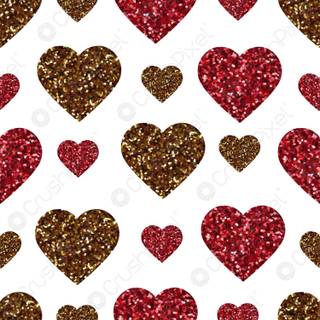 Valentine's Day pink glitter heart wallpaper