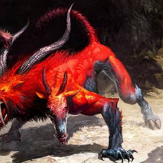 Red mythical creatures wallpaper