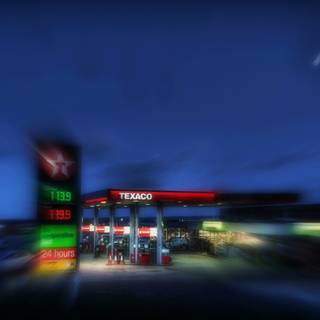 Neon gas station wallpaper