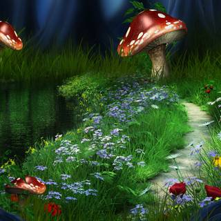 Spring gnome wallpaper