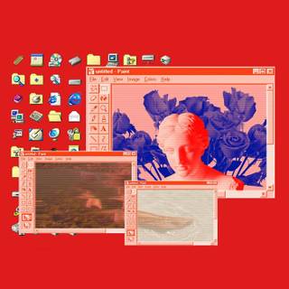Red vaporwave wallpaper