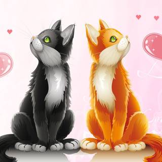 Cartoon character Valentine's Day wallpaper