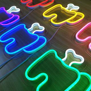 Led lights Among Us wallpaper