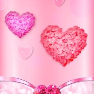 Valentine's Day pink glitter wallpaper