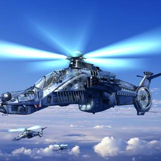 Futuristic aircraft wallpaper